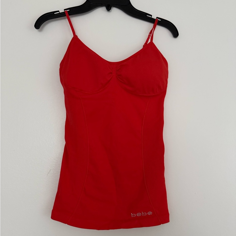 Bebe Vibrant Red Camisole Top
